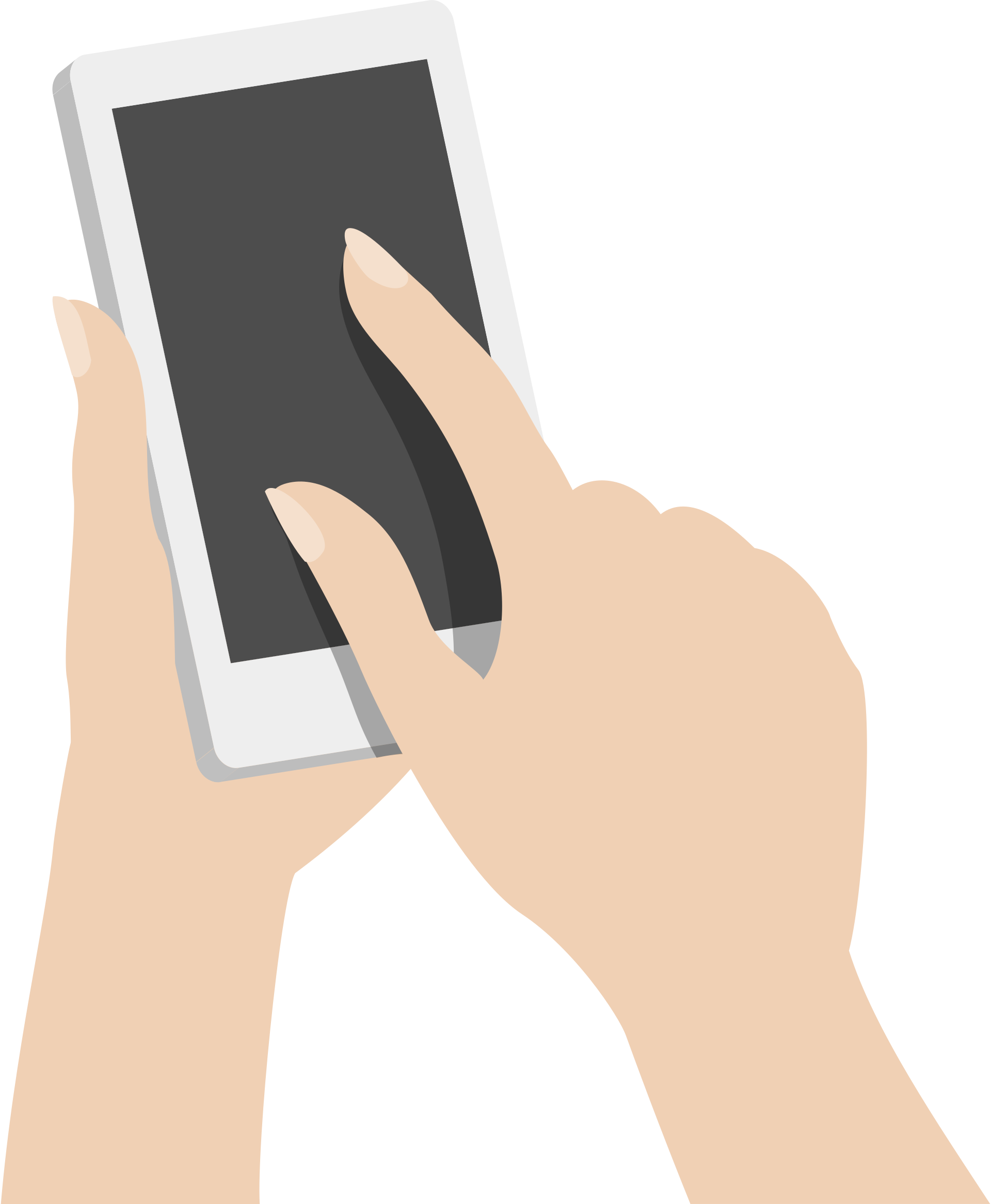 phone and hands illustration